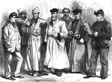 Convalescent soldiers at the Protestant Ambulance, Bordeaux, 1871. Creator: Unknown