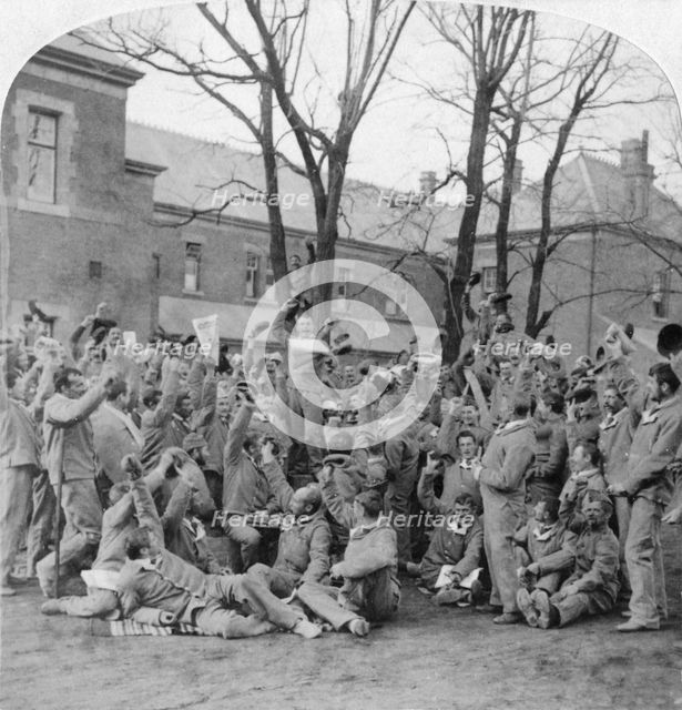 Convalescent soldiers, general hospital no 10, Bloemfontein, South Africa, Boer War, 1901. Artist: Underwood & Underwood