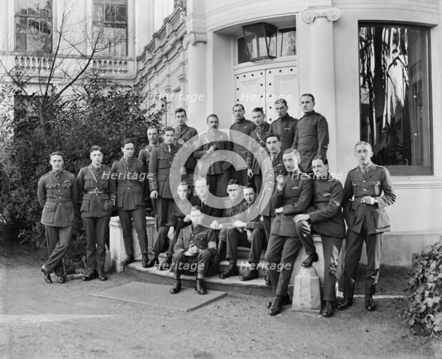 Convalescing airmen, Shirley Park, Shirley Road, Shirley, London, December 1917. Artist: H Bedford Lemere.