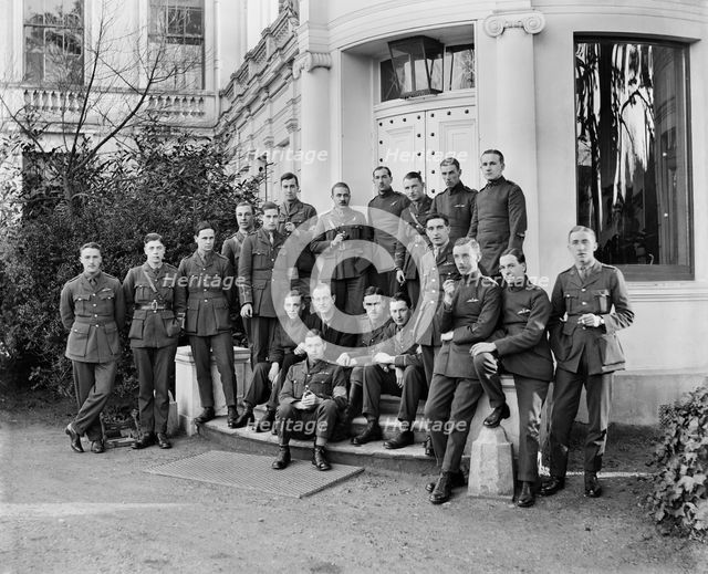 Convalescing airmen, Shirley Park, Shirley Road, Shirley, London, December 1917. Artist: H Bedford Lemere.