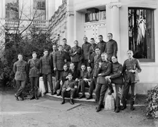 Convalescing airmen, Shirley Park, Shirley Road, Shirley, London, December 1917. Artist: H Bedford Lemere