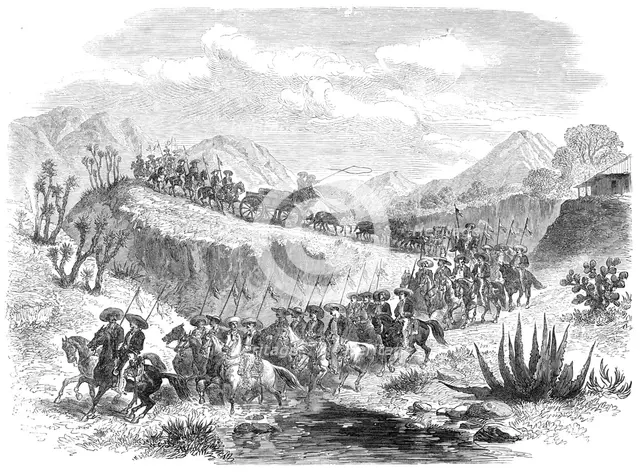 Conveying silver from the mines to Mexico, 1868. Creator: Unknown.