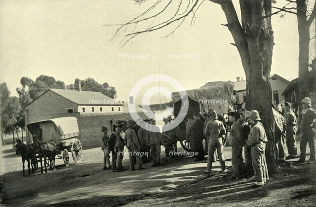 'Conveying Wounded to Wynberg Hospital Camp', 1900. Creator: Alf S Hosking.