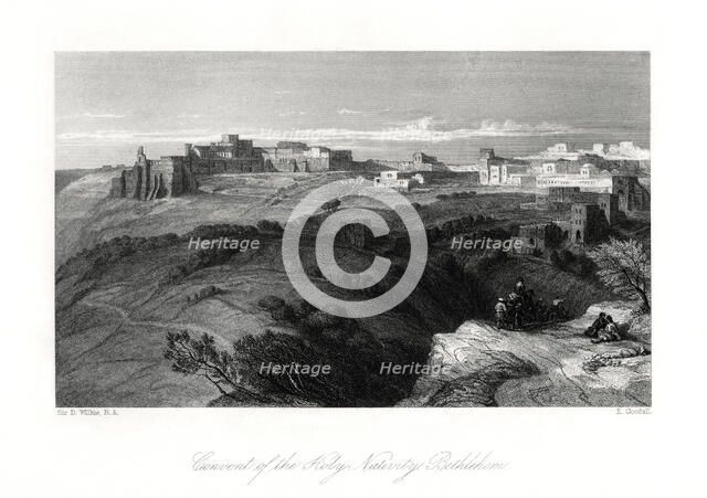 Convent of the Holy Nativity, Bethlehem, Palestine, 19th century. Artist: E Goodall