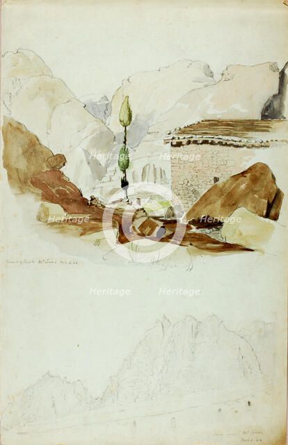 Convent of Elijah, Mt. Sinai, 1844. Creator: Miner Kilbourne Kellogg.