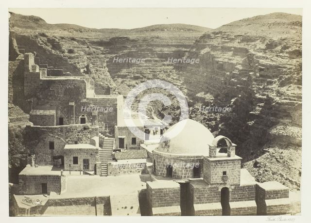 Convent of Mar-Saba, Near Jerusalem, 1857. Creator: Francis Frith.