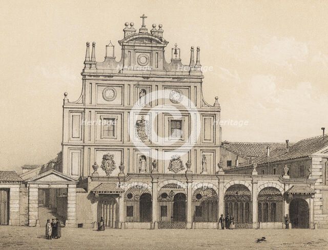 Convent of Our Lady of Atocha (now Basilica), engraving, 1870.