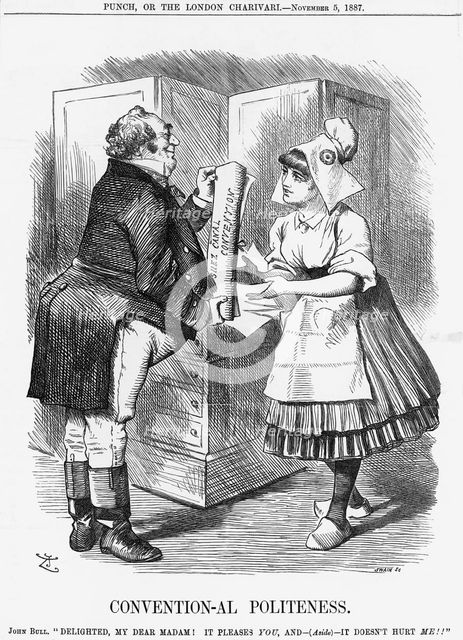 'Convention-al Politeness', 1887. Creator: Joseph Swain.