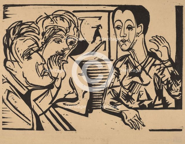 Conversation, 1929. Creator: Ernst Kirchner.