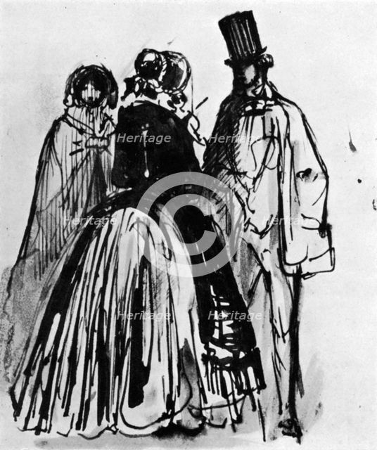 'Conversation', 19th century, (1930).Artist: Constantin Guys