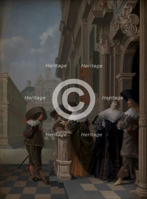 Conversation outside a Palace, 1636. Creator: Dirck van Delen.