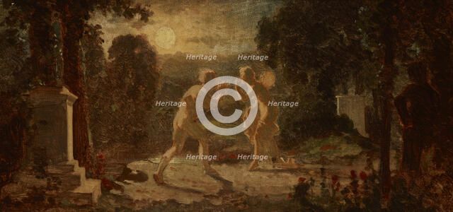 Conversation of Statues, 1865. Creator: Artur Grottger.