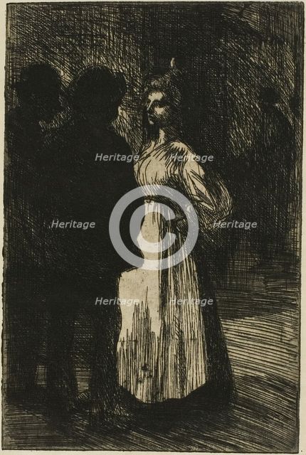 Conversation at Night, 1898. Creator: Theophile Alexandre Steinlen.