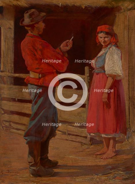 Conversation, between 1892-1896. Creator: Damazy Kotowski.