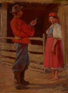 Conversation, between 1892-1896. Creator: Damazy Kotowski