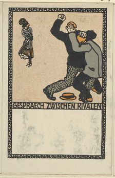 Conversation Between Rivals (Gespraech Zwischen Rivalen), 1907. Creator: Moritz Jung