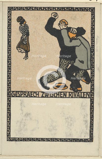 Conversation Between Rivals (Gespraech Zwischen Rivalen), 1907. Creator: Moritz Jung.