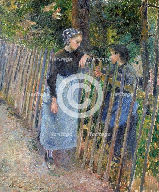 Conversation, ca 1881. Artist: Pissarro, Camille (1830-1903)