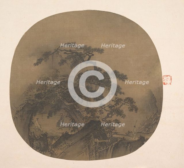 Conversation in a Cave, 13th century. Creator: After Ma Yuan (Chinese, active ca. 1190-1225).