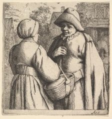 Conversation in the Street, 1610-85. Creator: Adriaen van Ostade