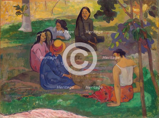 Conversation, (Les Parau Parau), 1891. Creator: Paul Gauguin.