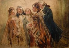 Conversation Piece, 1845-1850. Creator: Abraham Solomon
