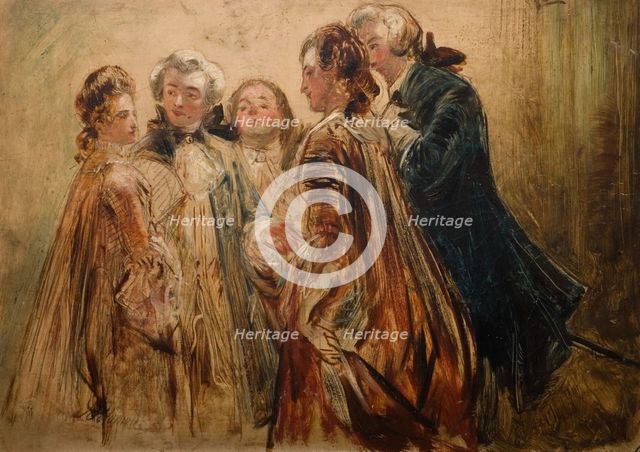 Conversation Piece, 1845-1850.  Creator: Abraham Solomon.