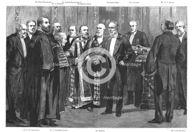 ''Conversazione at the Royal College of Physicians, Pall Mall East', 1888. Creator: Unknown.