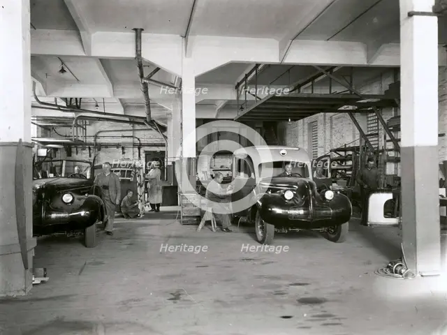 Converting 1939 Buick cars into ambulances, Landskrona, Sweden, 1939. Creator: Unknown.