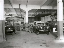 Converting 1939 Buick cars into ambulances, Landskrona, Sweden, 1939