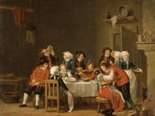 Convivial Scene in a Peasant's Cottage, c18th century. Creator: Per Hillestrom