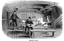 Convict ward on board the prison hulk Warrior at Woolwich, London, 1848