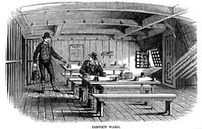 Convict ward on board the prison hulk Warrior at Woolwich, London, 1848