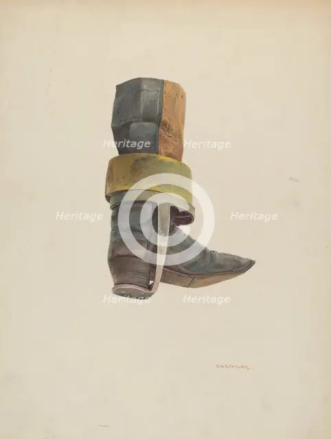Convict Boot, c. 1940. Creator: Robert W.R. Taylor.