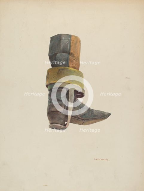 Convict Boot, c. 1940. Creator: Robert W.R. Taylor.