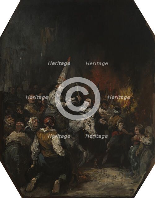 Convicted by the inquisition, ca 1860. Artist: Lucas Velázquez, Eugenio (1817-1870)