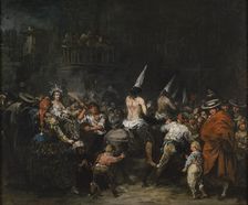 Convicted by the inquisition, Second Half of the 19th cen.. Artist: Lucas Velázquez, Eugenio (1817-1870)