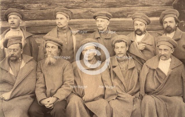 Convicts in Prison Uniform, 1906-1911. Creator: Isaiah Aronovich Shinkman.