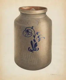 Cookie Jar with Cover, c. 1938. Creator: Nicholas Amantea