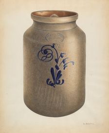 Cookie Jar with Cover, c. 1938. Creator: Nicholas Amantea