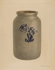 Cookie Jar with Cover, c. 1938. Creator: Nicholas Amantea