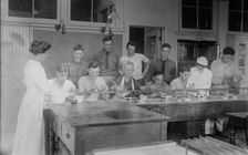Cooking class, Pratt Institute, Miss Hanks [i.e. Hannko], Miss Kierstead, 13 Aug 1917. Creator: Bain News Service