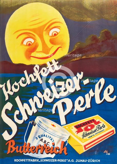 Cooking Fat Swiss Pearl, 1926. Creator: Scherer, Carl Wendolin (1890-1953).