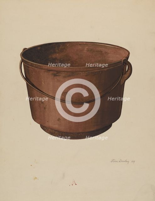 Cooking Kettle, 1939. Creator: Thomas Dooley.