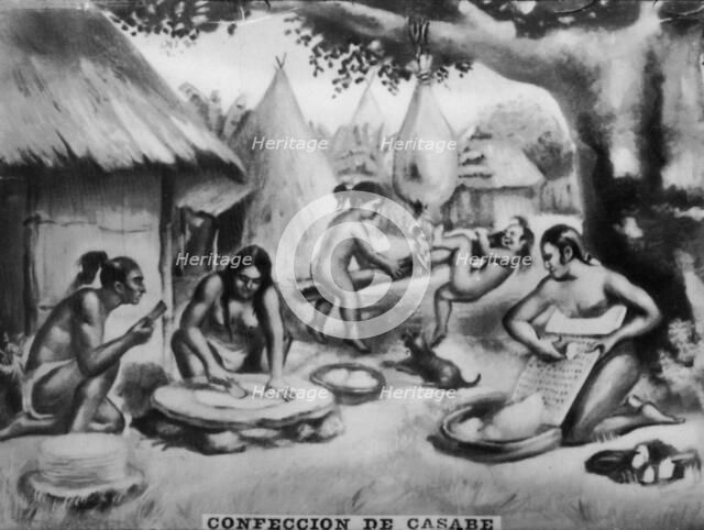 Cooking of Casabe, 1920s. Artist: Unknown