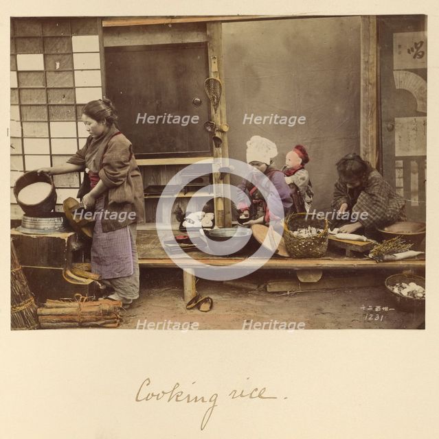 Cooking rice, about 1873-1883. Creator: Shinichi Suzuki I.
