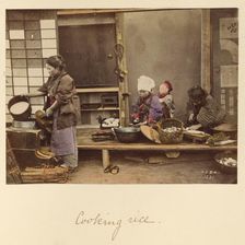 Cooking rice, about 1873-1883. Creator: Shinichi Suzuki I