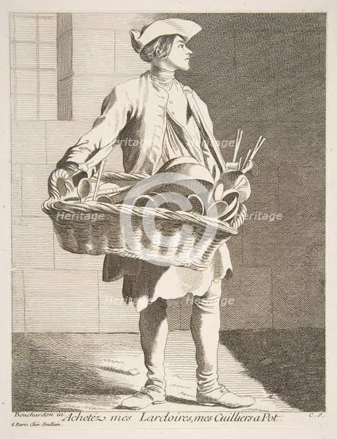 Cookware Peddler, 1746. Creator: Caylus, Anne-Claude-Philippe de.