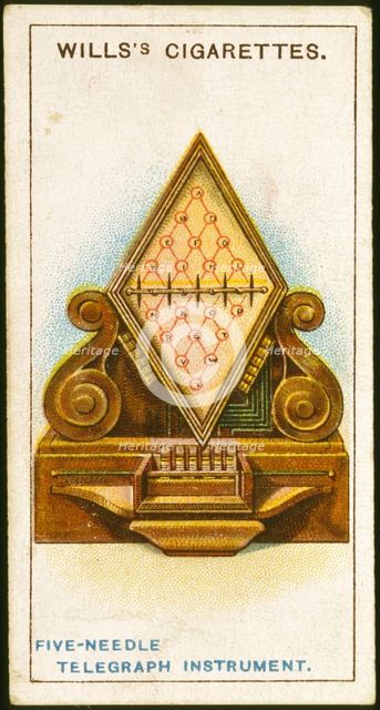 Cook and Wheatstone's 5-needle telegraph, 1837 (1915). Creator: Unknown.
