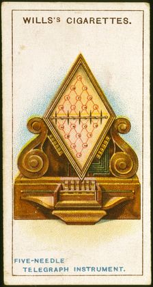 Cook and Wheatstone's 5-needle telegraph, 1837 (1915). Creator: Unknown